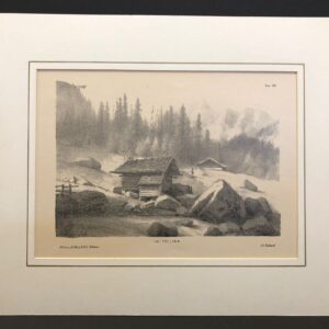 Valtellina, litografia 30x21cm 1867ca