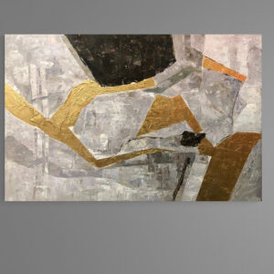 Dipinto Astratto Olio Su Tela "Geometrie Astratte" 60x90cm